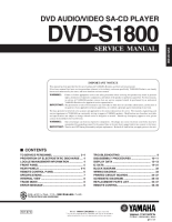 Yamaha DVDS-1800 - Service Manual 